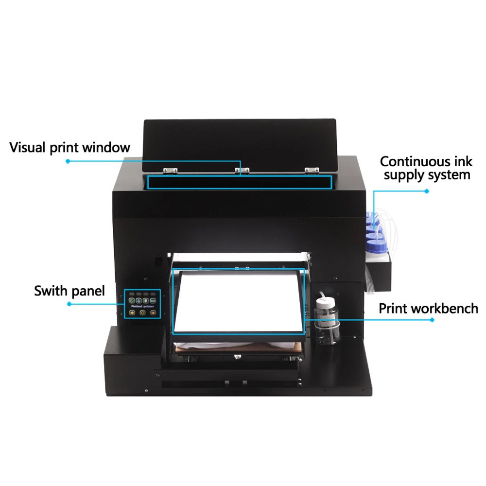 A3 UV flatbed printer with ink uses Epson L1800 print head for mobile phone case/photo/card/lighter printing