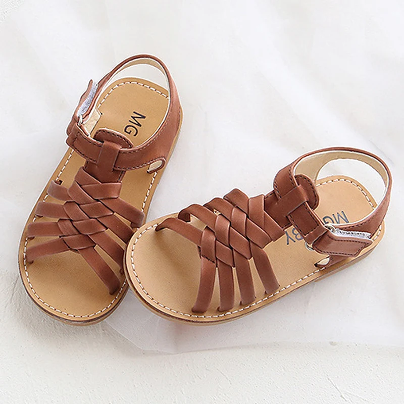 Kid girl Sandals toddler Girls flat Sandals girls braid sandals