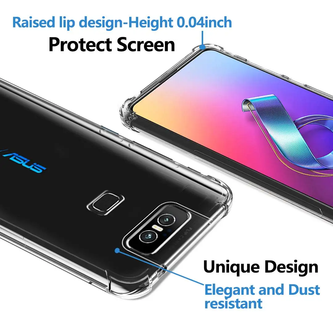 Crystal tpu Shell for ASUS Zenfone 6 ZS630KL Silicone Pouch Case Luxury Premium Soft Shockproof Slim Transparent TPU Back Cover