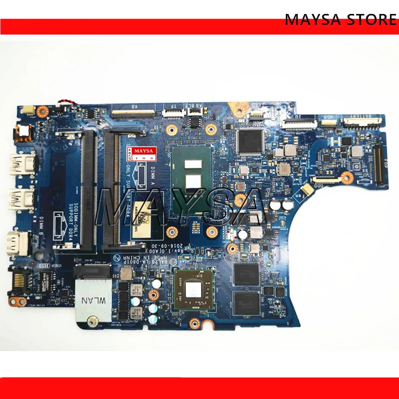 

KFWK9 0KFWK9 CN-0KFWK9 BAL20 LA-D801P Motherboard w/ i7-7500U 2.7GHz CPU + R7 M440 GPU for Dell Inspiron 15 5567 / 17 5767