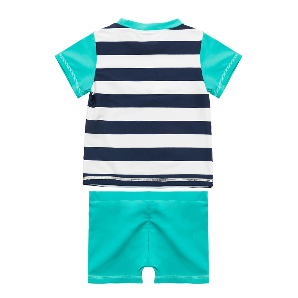 Children Swimwear Separate Swimsuit Striped Kids Beachwear Two Pieces Baby Swimming Suit For Boys