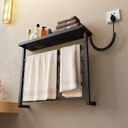 Electric Towel Warmer With Plugin Timer Wall Mount, Electric Towel Rack Stainless Steel,  Heated Towel Rack For Bathroom