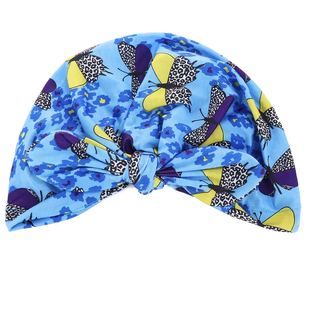 Indian Print Muslim Bowknot Hijab Chemo Cap Inner Hat Bonnet Cancer Hair Loss Turbante Strech Headwrap Scarf Cover Femme Beanies