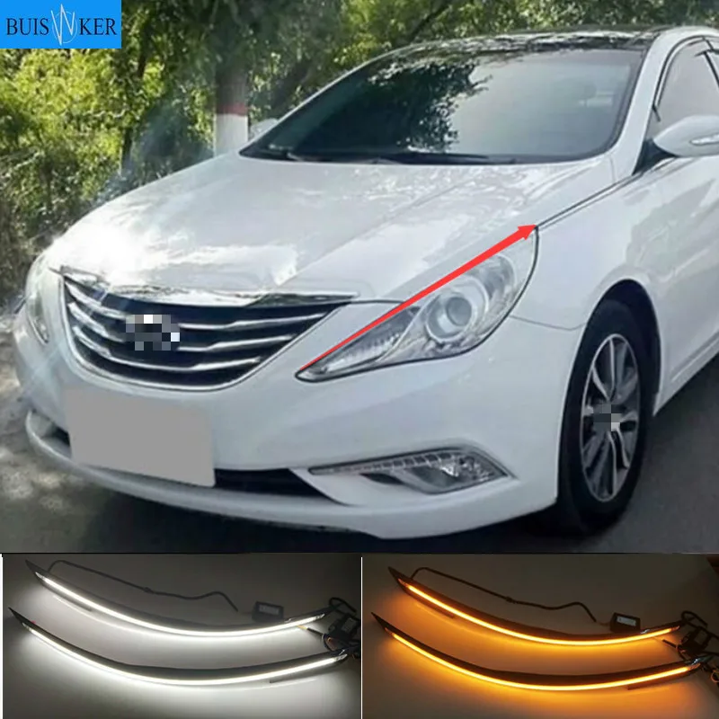 

2Pcs 12v Car LED DRL for Hyundai I45 Sonata 2011 2012 2013 2014 Daytime Running Lights Driving Sonata 8 Fog Lamp