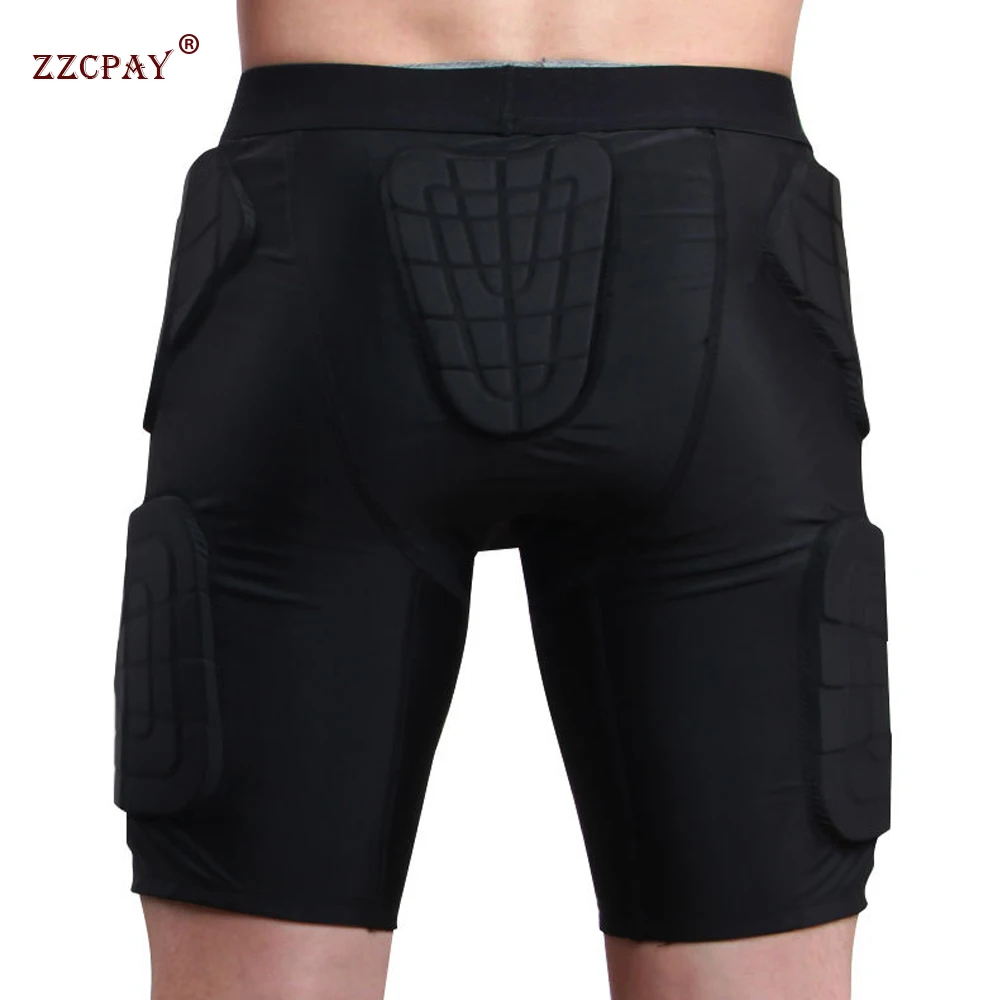 New Men\'s Crash Protection Training Suit Padded Basketball Football  Outdoor Sports Protective Shorts Paintball Rib Protector