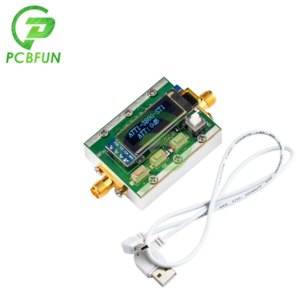 

Mini USB 5V Power Supply RF Programmable Attenuator 0-31dB adjustable 1dB Step/Back 1-3800MHz CNC Shell PC Controllable 20dBm