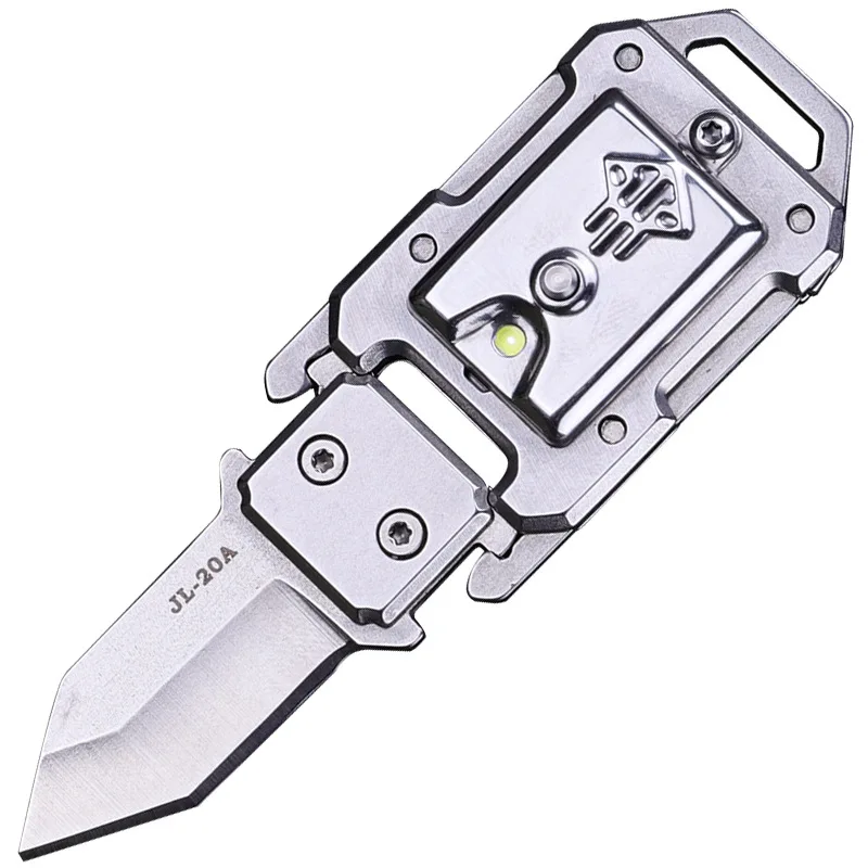 Llavero Mini iluminado para exteriores, portátil, afilado, portátil, para supervivencia, joyería