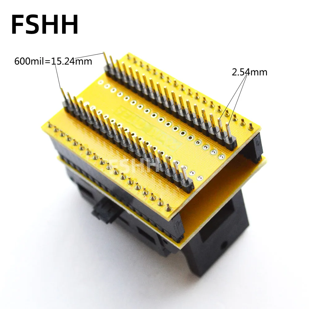CNV-SOP36-DIP โปรแกรมเมอร์อะแดปเตอร์ Clamshell SOP36 to DIP36 ซ็อกเก็ตทดสอบ 0.8 มม.IC51-0362-309