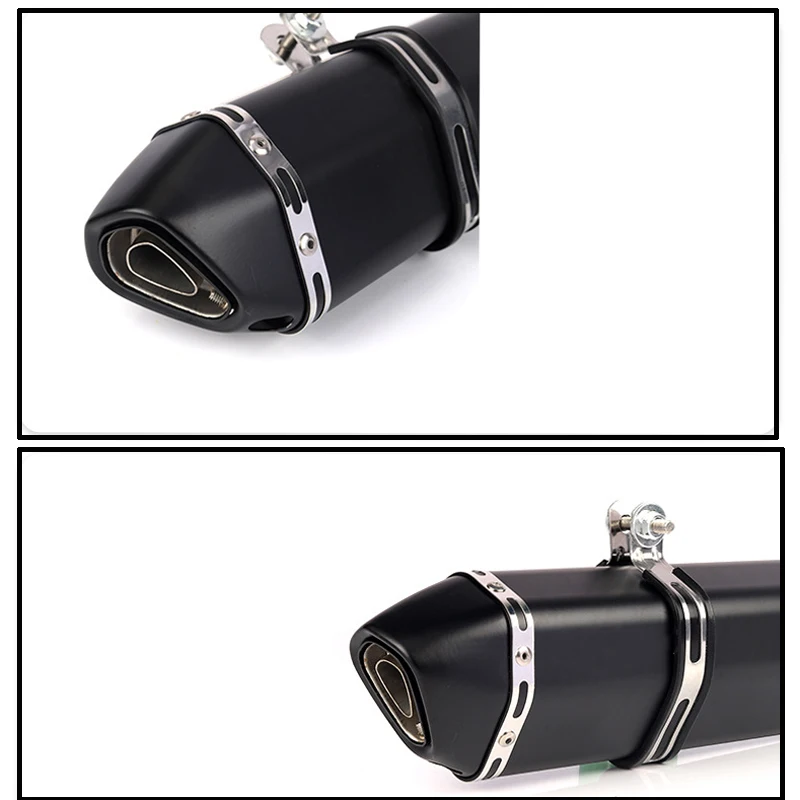 DUPANQ 470MM Black Motorcycle Exhaust Pipe Muffler DB Killer 51MM Escape Moto Pot Echappement Pipe For MT07 R1 ZX6R PCX Slip On