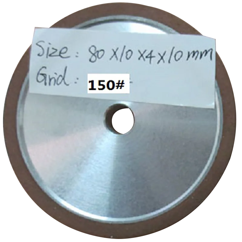 80x10x10Hx4W-150# diamond grinding wheel for sharpening carbide tools,resin grinding wheel,flat grinding wheel.