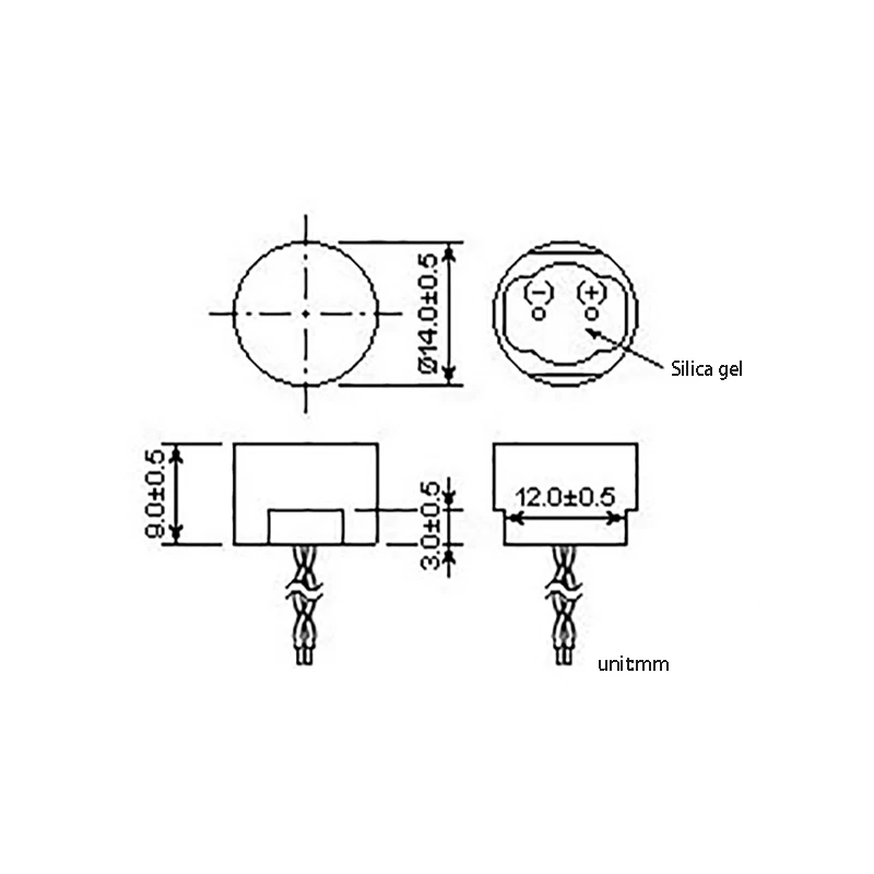 Ultrasonic sensor US58-14D (integrated) Piezoelectric ceramic ultrasonic sensor Ultrasonic probe
