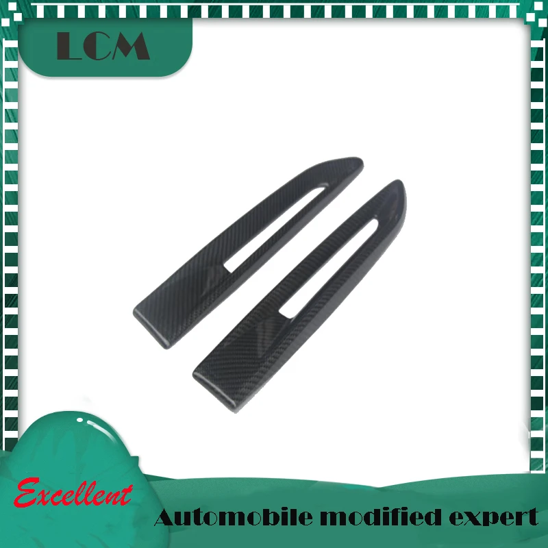 

2016-2020 For Jaguar XF/ XFL/ XE/ XEL/ F-PACE Real Carbon Fiber Add On Type Styling Car Side Fender Trim Air Vent Sticker-2 Pcs