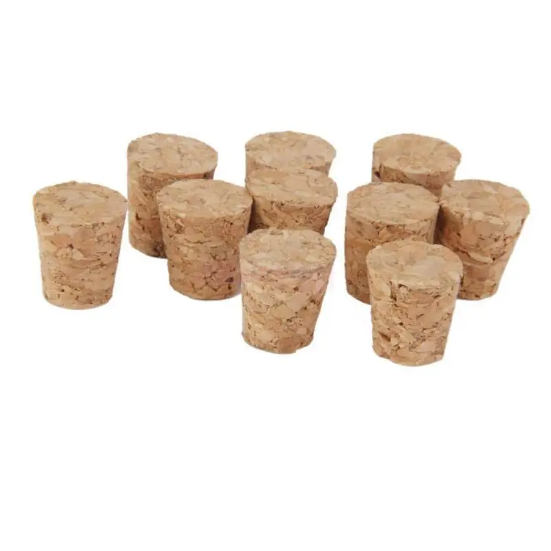 10pcs High Quality Wood Wine Glass Bottle Stopper Kettle Pudding Container Cork Cap Burette Buret Tube Lid 7 Sizes