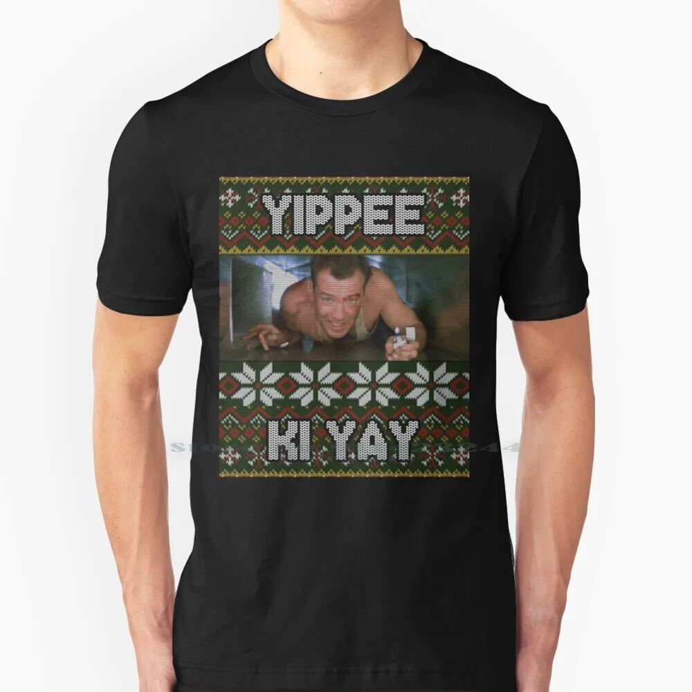 Yippee Ki Yay Уродливый Рождественский свитер Die Hard Tribute T рубашка из хлопка 6XL Die Hard Yippie Kiyay Уродливый Рождественский свитер праздник
