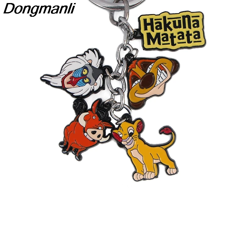 LT1091 The Lion King Car Keychain Cute Key Ring Cartoon Backpack pendant High Quality Metal Fashion Jewelry Gifts