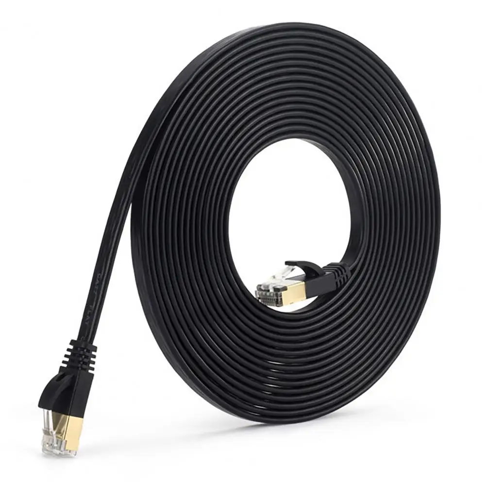 สูง15M/20M/25M/สาย Ethernet 30M Cat7 RJ45 M/M บางแบนความเร็วสูง Shielded Twisted Pair Lan Lan