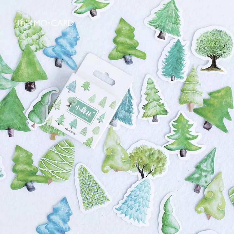 45 pcs/lot Cute Small Forest Mini Paper Sticker Decoration DIY Scrapbooking Sticker Stationery Kawaii Diary Label Stickers