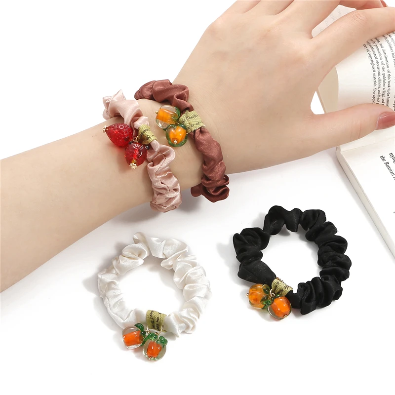 

1Pc Scrunchies Hair Ring Candy Color Hair Ties Rope Autumn Winter Women Ponytail Hair Accessories Girls Childen Hairbands Gifts