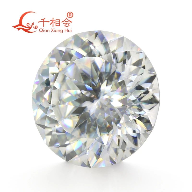 0.5-2ct  5mm 6.5mm 8mm   DF  white color  Round 100 cutting factes  moissanite  loose stone