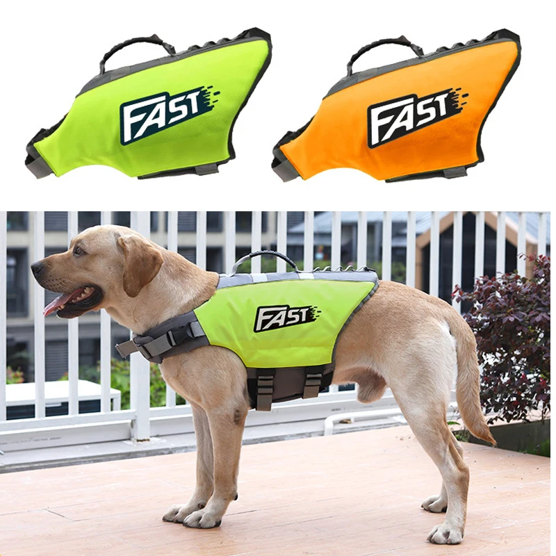 Dog Life Jacket Super Buoyancy Pet Life Vest for Swimming Lifevest with Safety Control Rescue Handle Pet Dog Life-Saving Clothes