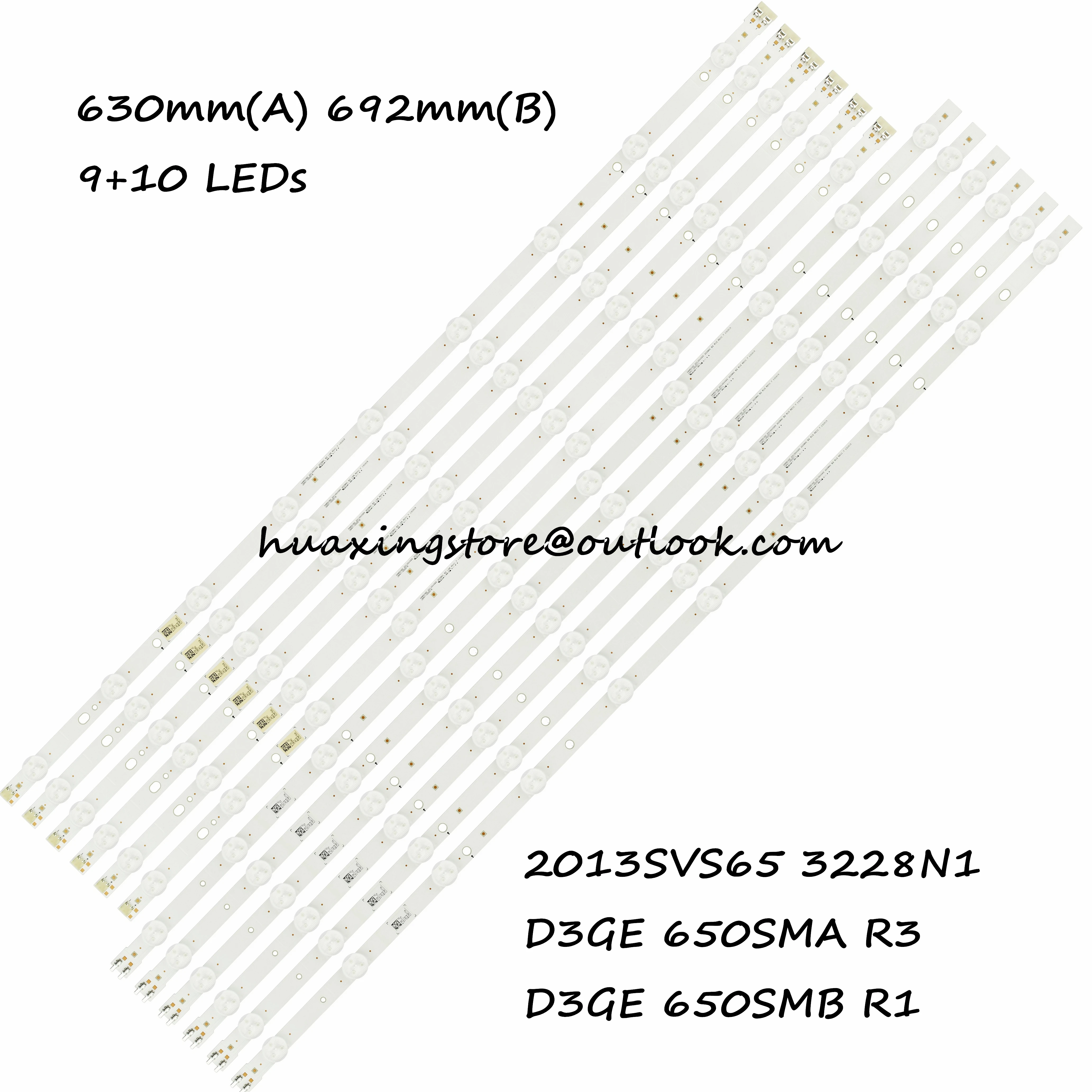 12pcs LED backlight strip for UN65H6203BF UN65H6203AF UN65FH6001 UN65EH6000F 2013SVS65 3228N1 BN96-29077A 29076A 34562A 34563A