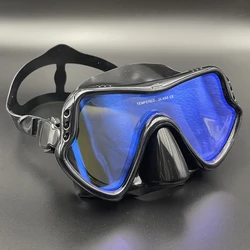 Máscara de buceo profesional con lente de espejo, juego de máscaras de buceo, gafas antivaho, equipo de piscina y Pesca