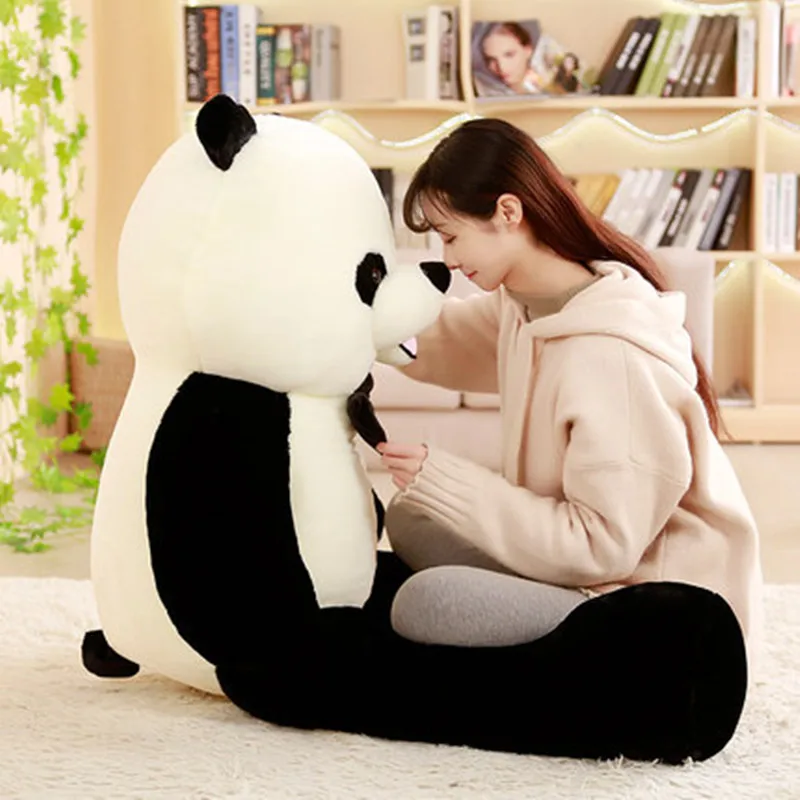 One Piece Black and white panda doll plush toy soft bear sleeping pillow doll  female cute bed hug bear dolls 4 size