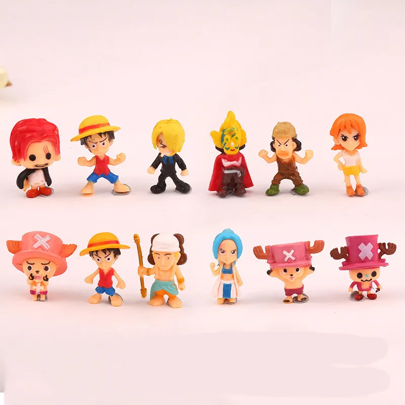 

One Piece Doll Pirates Group of 12 Super Mini Cute Figure Anime Model Kawaii Anime One Piece Doll Super Refined Super bargain