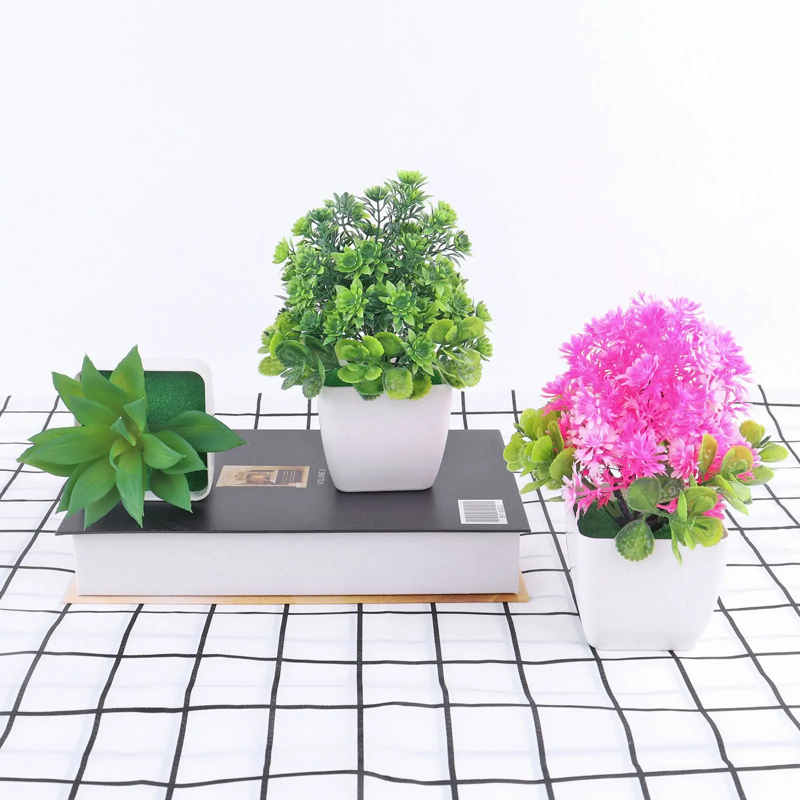 Artificial Plants Mini Bonsai Small Simulated Tree Pot Plants Fake Flowers Office Table Potted Ornament Office Home Garden Decor