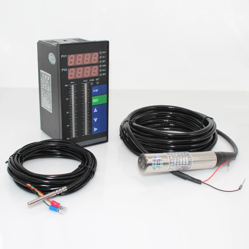 0-100‘C 0-10m water temperature and water level controller with water temperature sensor and water level sensor 4 relays output