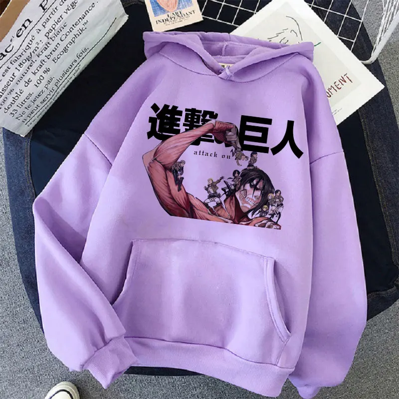 2021 Winter Anime Hoodie Attack On Titan Hoodie Long Sleeve Streetwear Harajuku Sweatshirt Women Unisex Sport Hoody Tops Clothes