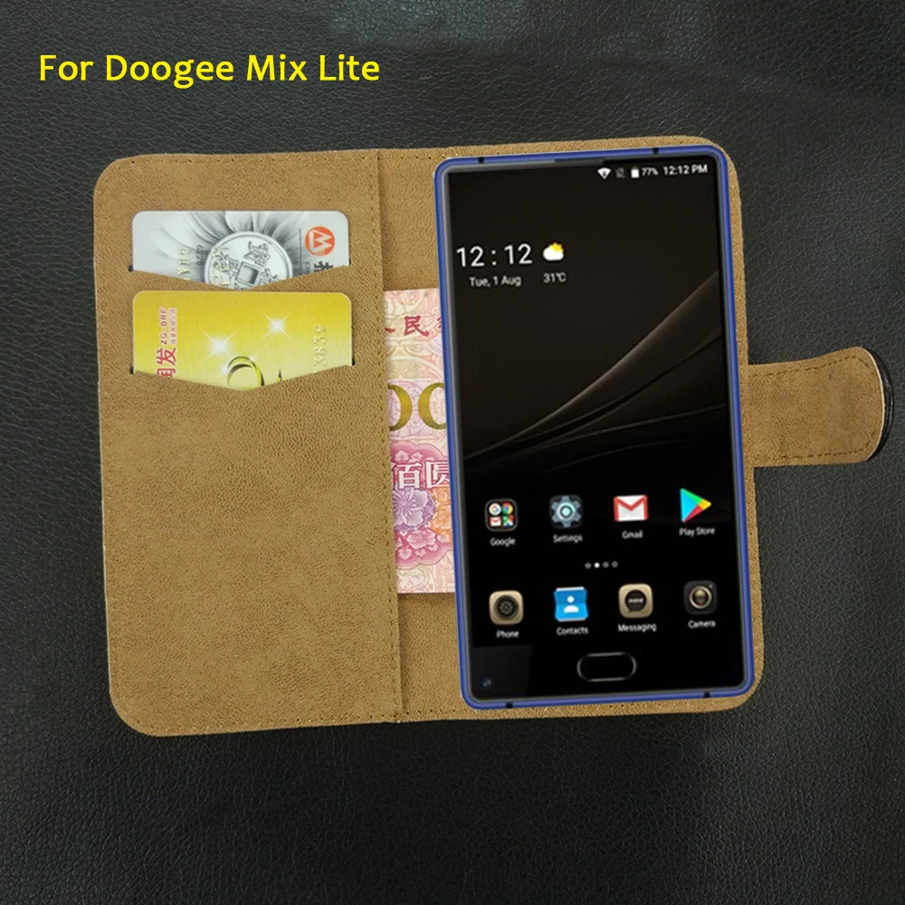 6 Colors Doogee Mix Lite Case Flip Leather Fashion Vintage Luxury Multi-Function Protective Phone Cover