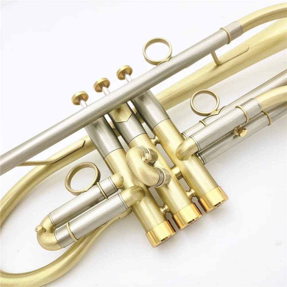 Advanced Custom Professional  MARGEWATE Trumpet Bb Tune Brass Gold Plated Surface Professional Music Instruments With Case