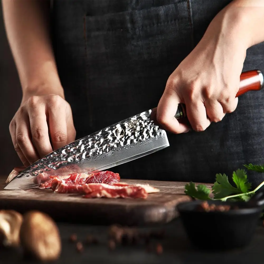 YARENH 8 Inch Chef Knife Japanese Damascus Stainless Steel 73 Layers Professional High Carbon Kitchen Knives Sharp Cooking Tools