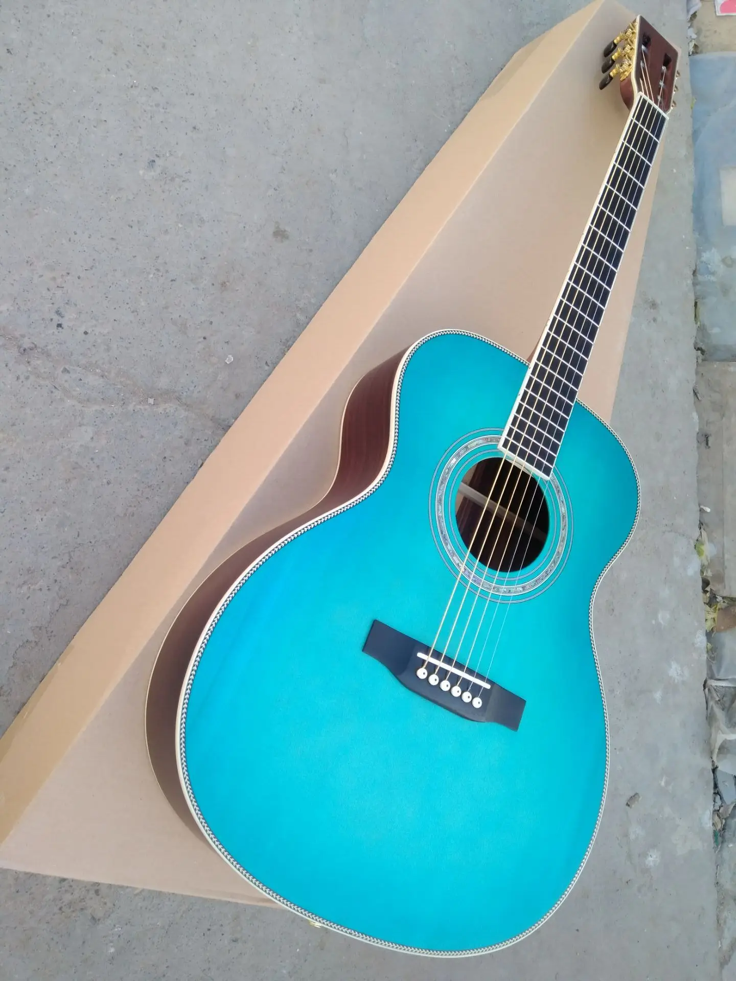 OM blues acoustic classcial guitar solid satin OM custom matt finishing acoustic electric guitar