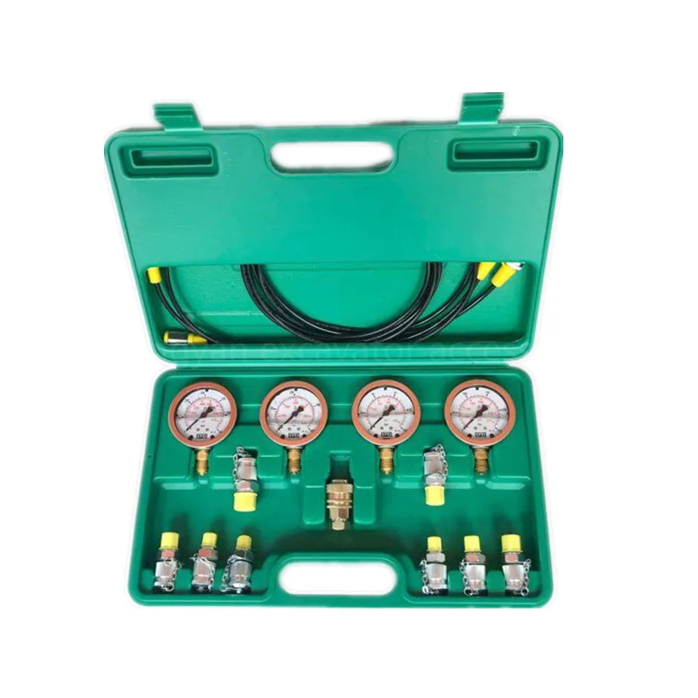 For Excavator Hydraulic Pressure Test Kit Hot Hydraulic Pressure Guage With Testing Hose Coupling And Gauge Tools