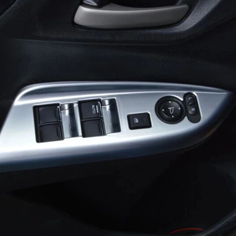 

For Honda FIT JAZZ accessories 2014-2018 ABS Car Door Armrest Window glass Lift Control Switch Panel cover trim 4pcs