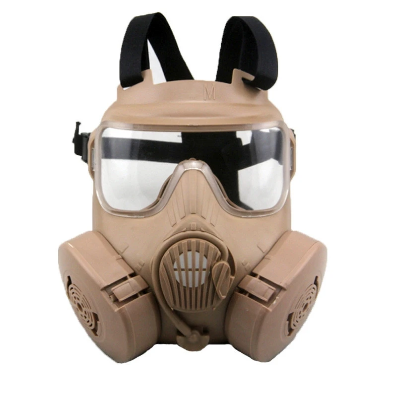 

DC15 Tactical Military Airsoft Paintball Skull Protective M50 Full Face Gas Mask With Fan Tan CS Wargame Cosplay