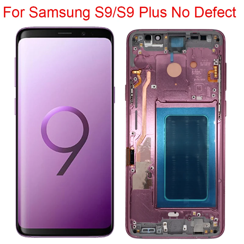 S9 Display For Samsung S9 Plus LCD With Frame Super AMOLED For Samsung S9 G960F S9Plus G965F Display No Defect