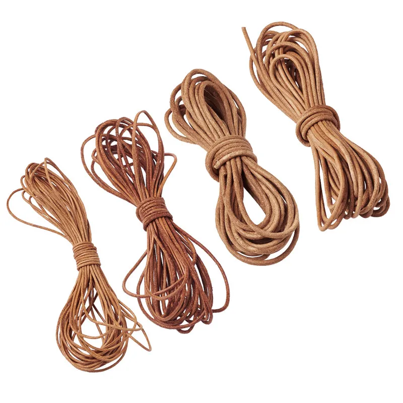 5m Genuine Cowhide Leather Cord Thread String Rope Material for Jewelry Making DIY Bracelet Necklace Finding 1 1.5 3mm