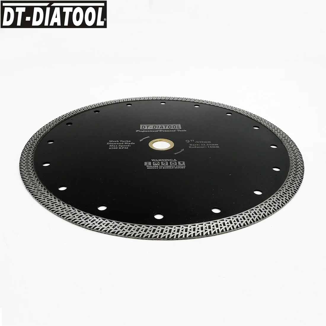 DT-DIATOOL 1pc Dia 230mm/9 "Gesinterd Diamantdoorslijpschijf Mesh Turbo Diamant Zaagblad Voor Snijden graniet Marmer Tegel Keramische
