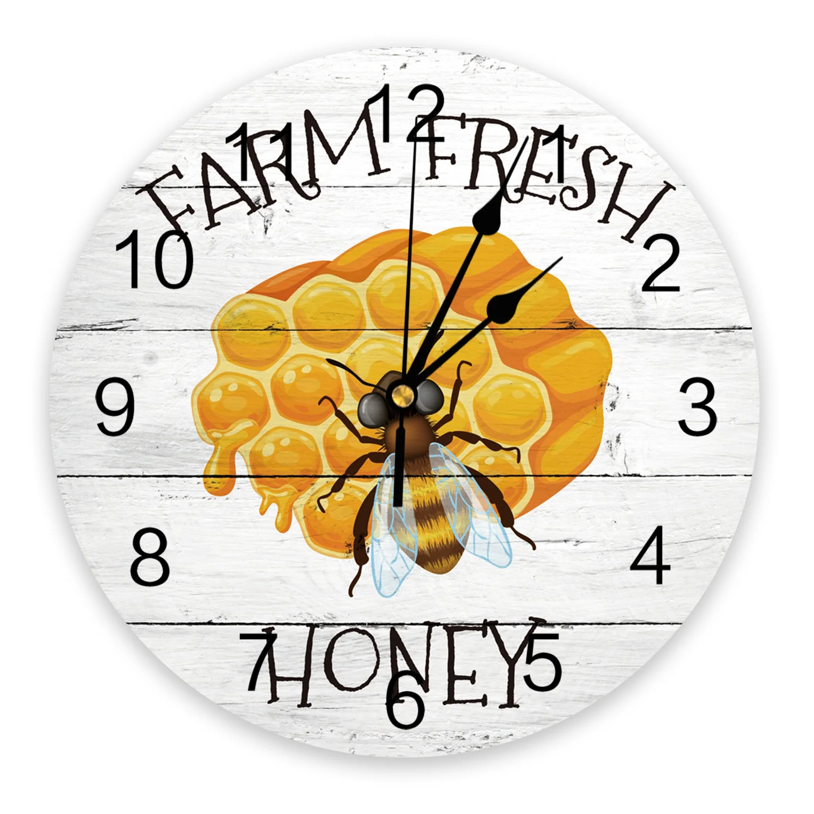 Farm Bee Honey Hive Wall Clock For Modern Home Decoration Teen Room Living Room Needle Hanging Watch Table Clock