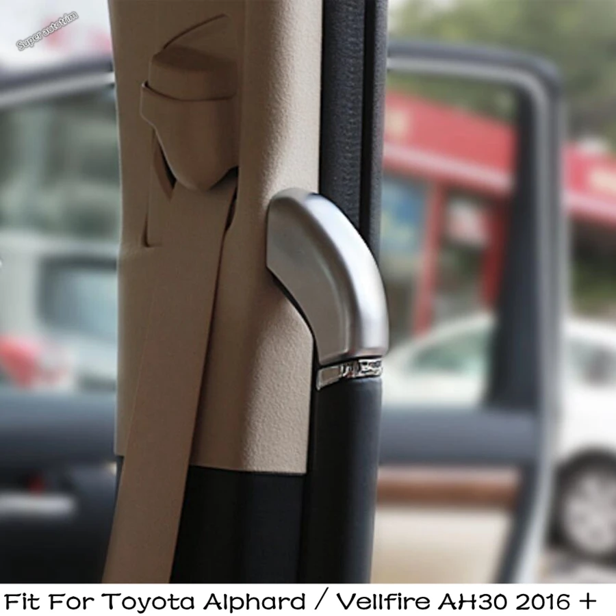 

Inner Window Pillar B Armrest Handle Grab Bar Cover Trim 4PCS For Toyota Alphard / Vellfire AH30 2016 - 2021 Interior Refit Kit