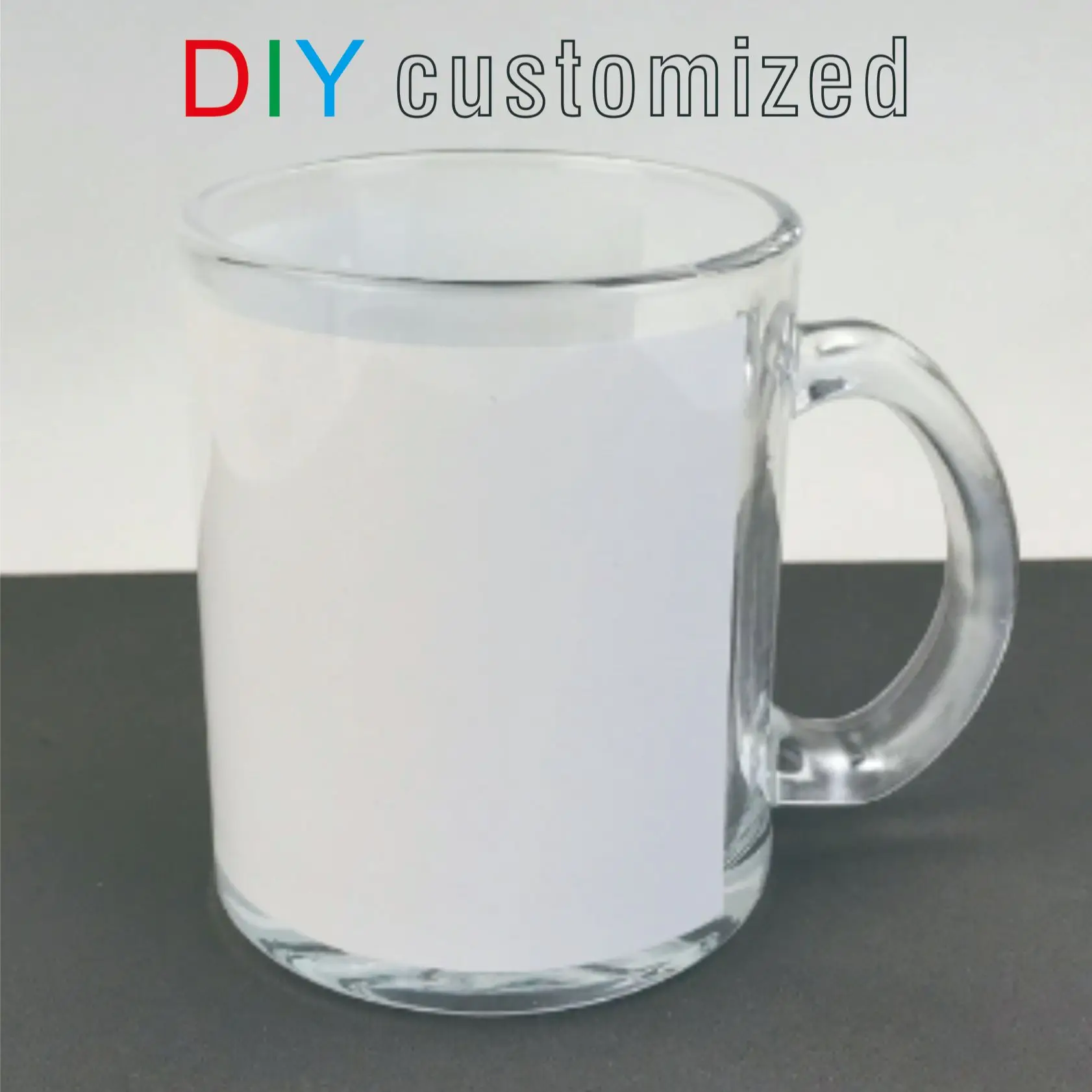 DIY Customized 320ML 11oz Glass Mug Personalized Mugs Coffee Milk Cup Creative Present Cute Gift Print Picture Photo LOGO Text