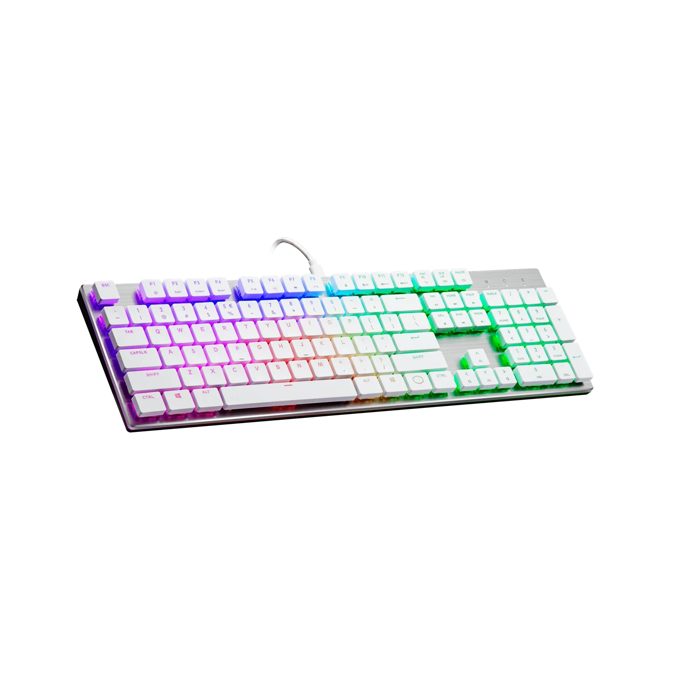 Cooler Master SK650 mechanical keyboard RGB lighting effect Cherry MX low red switch 104 key full key without punch