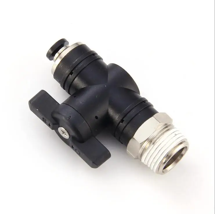 

OD 4 6 8 10mm Internal M5 1/8" 1/4" 3/8" BSPT Pneumatic Push Joint Connector BUC Hand Valve Switch air line tube Fitting