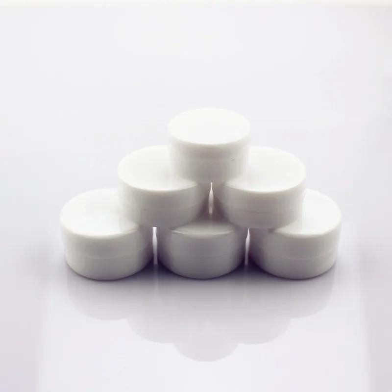 100pcs/lot 1g 2g 5g White Cosmetic Jar Refillable Plastic Eye Cream Bottle Mini Round Cream Container