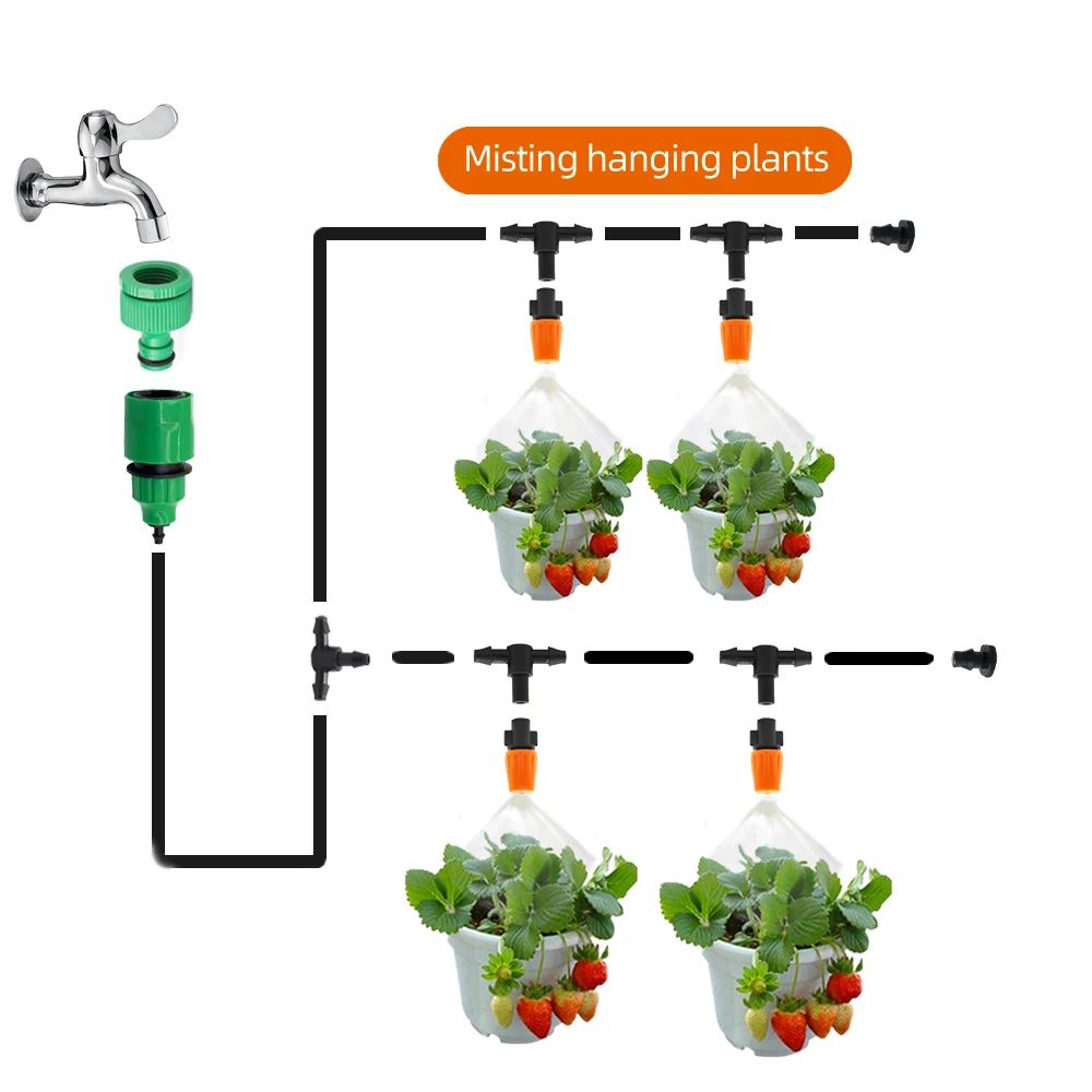 10M Automatic Watering Irrigation System Plant Watering Drip Irrigation Garden Watering System Misting System Cooling