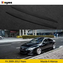 Carbon Fiber Headlight Trim Eyebrows For Mazda 6 Atenza 2009 - 2012 Fiber glass matte black front lamp Eyelid Body Kit Tuning