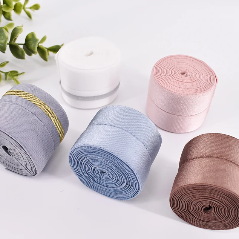 40mm Fold Over Elastic Bands 4cm Spandex Band Dress Lace Trim Sewing Underwear Gauze Edging Belt Clothing Accessories 1meter